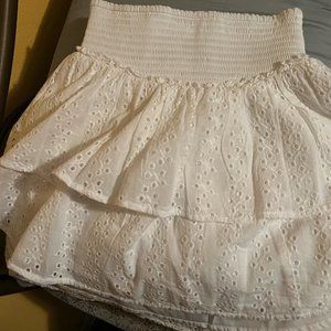 Hollister white eyelet skirt NWT